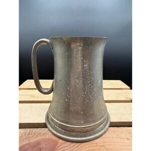 Vintage Revere Pewter Tankard with Glass Bottom